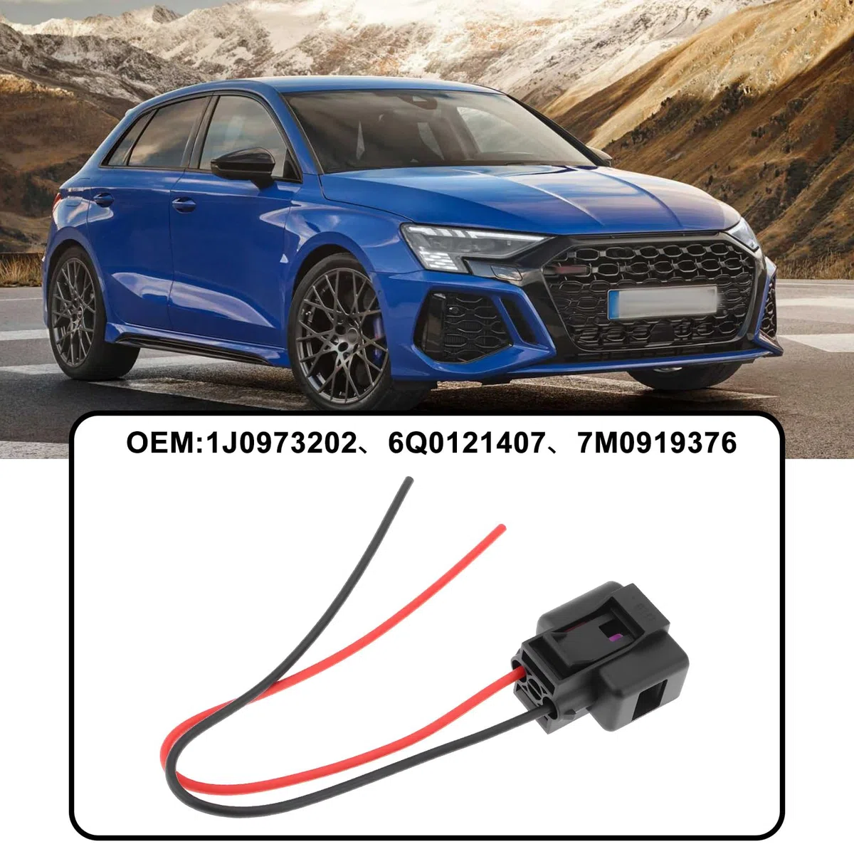 1 spina a 2 pin per sensore liquido lavacristalli 1J0973202 6Q0121407 compatibile con VW Z112 compatibile con Golf 15 cm