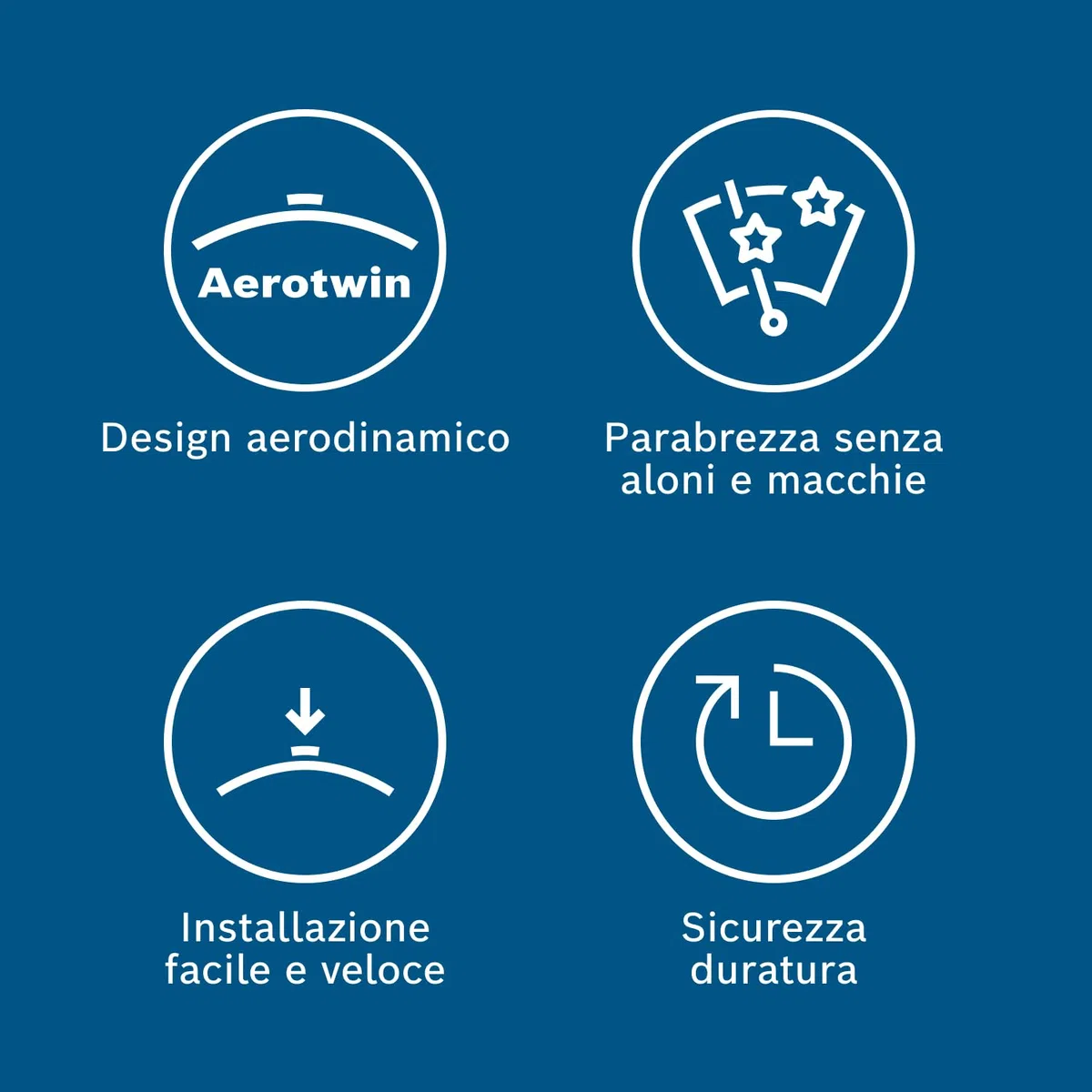 Tergicristalli Bosch Aerotwin AR450S, Lunghezza 450mm/450mm, 1 set per parabrezza anteriore