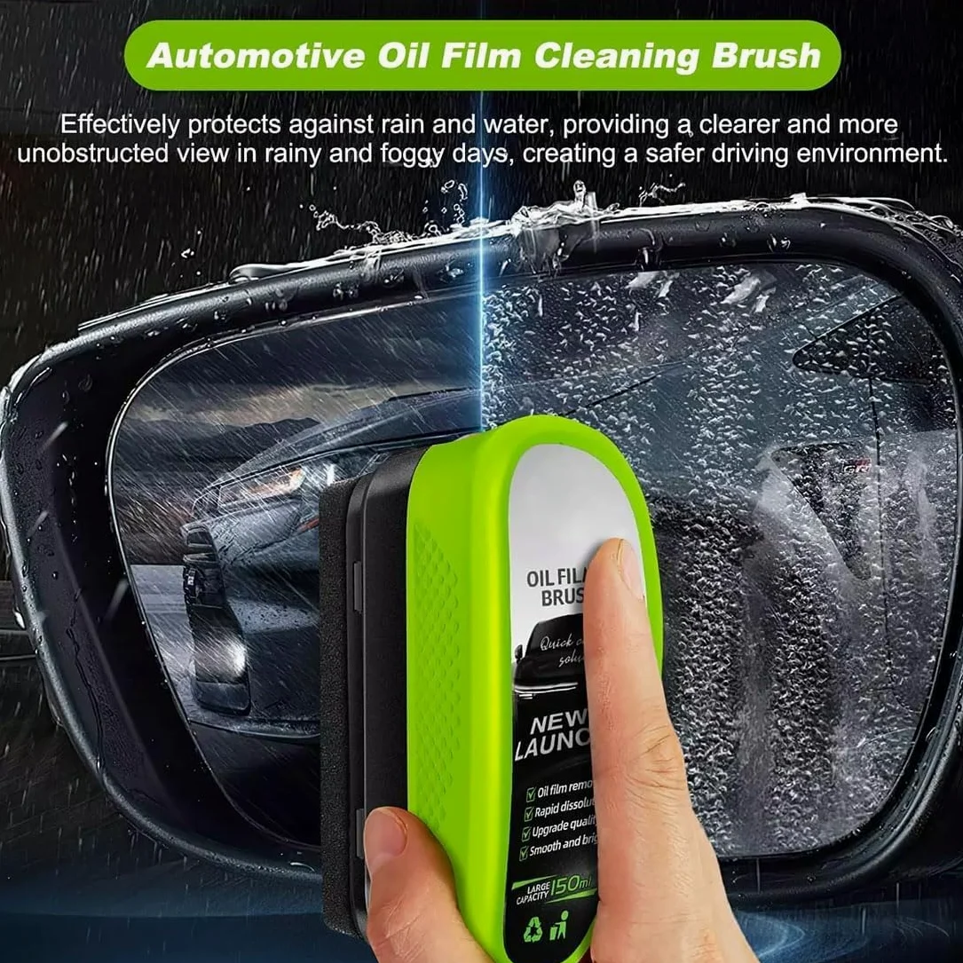 Clear Vision, detergente per vetri dell'auto, detergente per parabrezza auto, rimozione pellicola olio per vetri auto, Gl170 Pro, spazzola per la pulizia del parabrezza per rimuovere le macchie (1 set