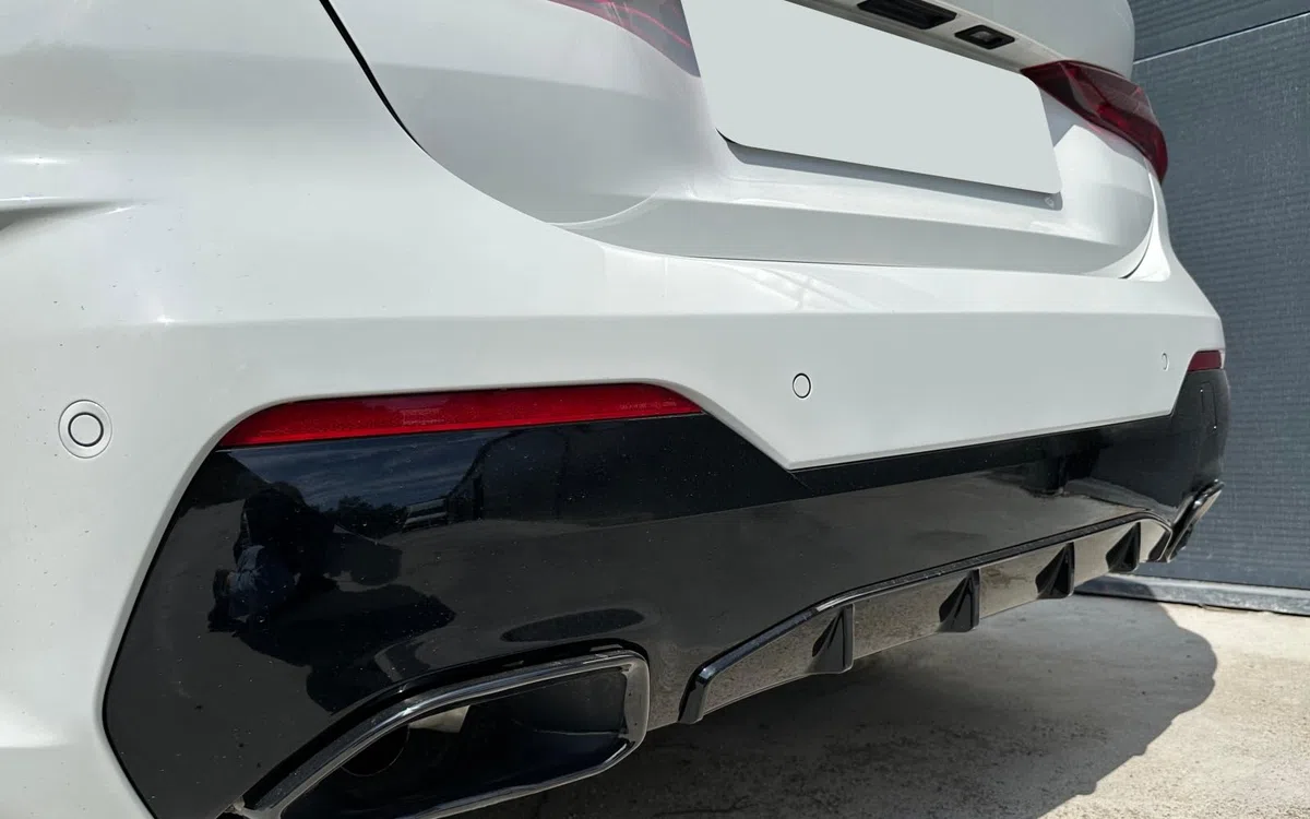 Mptuned Diffusore G22/G23 nero lucido diffusore posteriore compatibile con BMW Serie 4 G22/G23 (2020+) - Paraurti M-Sport
