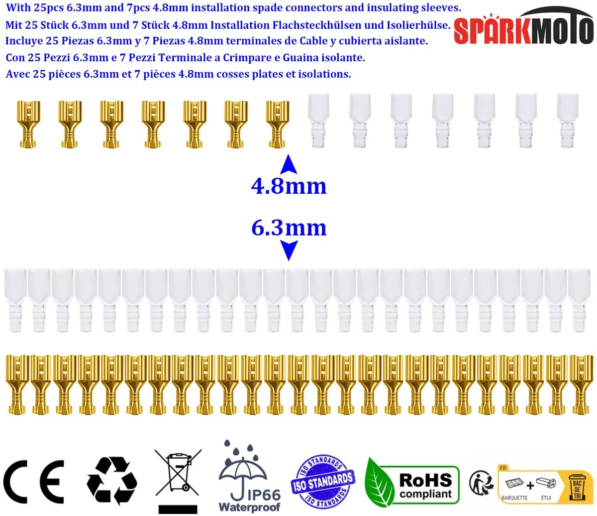 3 Pezzi x Spina 3 Poli E Presa 3 Poli per Rimorchio Trattore, 12V Spina E Presa Rimorchio 3 Poli Impermeabile Connettori, Spina 3 Poli per Trattore RV Rimorchio Camion Macchine Agricole