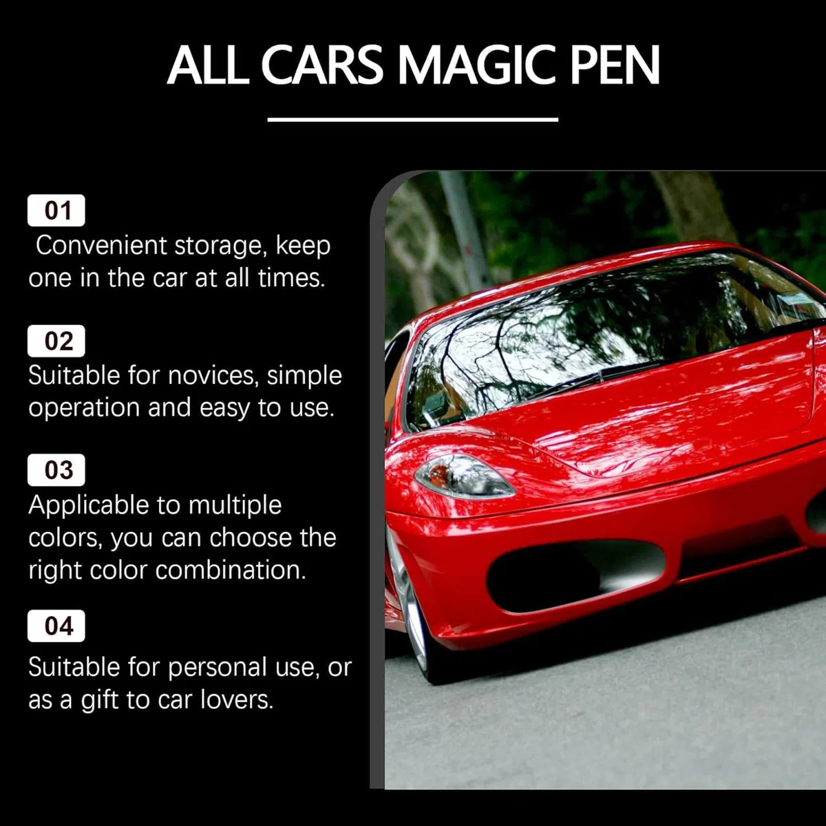 ZVD Penna Antigraffio, Ripara Graffi Vernice in Modo Rapido, Graffi Auto, Penna Antigraffio per Auto,Trasparente,Pennarello Ritocco Carrozzeria,Impermeabile e Adatta e Tutti I Colori del Veicolo (1PC)
