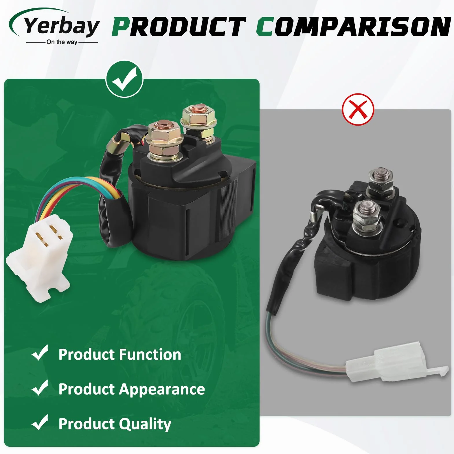 Relè Avviamento Solenoide per Honda TRX300 Fourtrax 300 1988-2000 /TRX200 Fourtrax 200 1984 /TRX250 Fourtrax 250 1985-1987 /TRX250 Sportrax 2003-2008 /TRX400 Sportrax 2001-2014