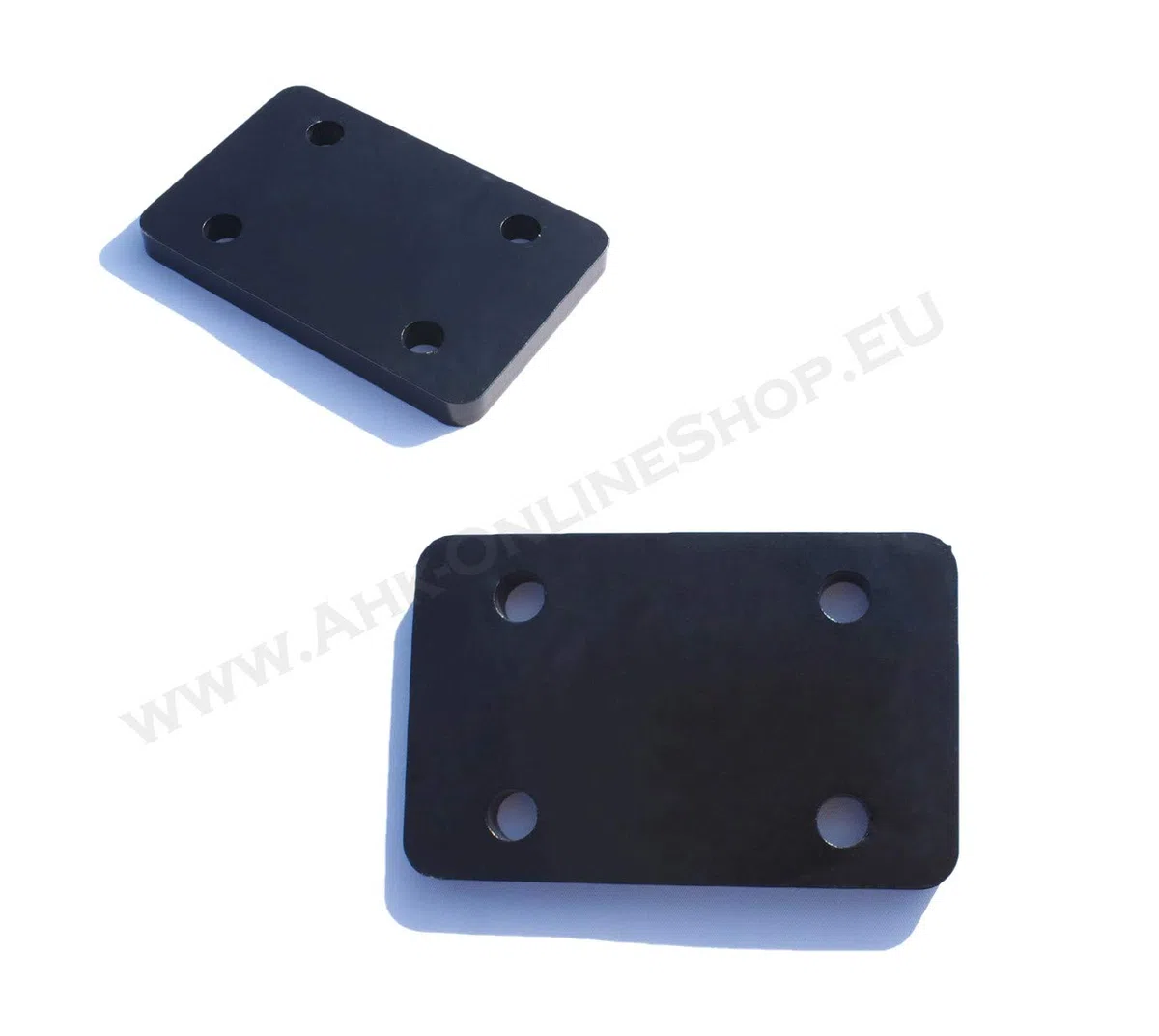 AHAKA Piastra distanziatrice 12 mm per gancio di traino a flangia, cavalletto 83 x 56 mm, adatta per tutte le teste a sfera con foro 83 x 56 mm, in acciaio per costruzioni, nero opaco