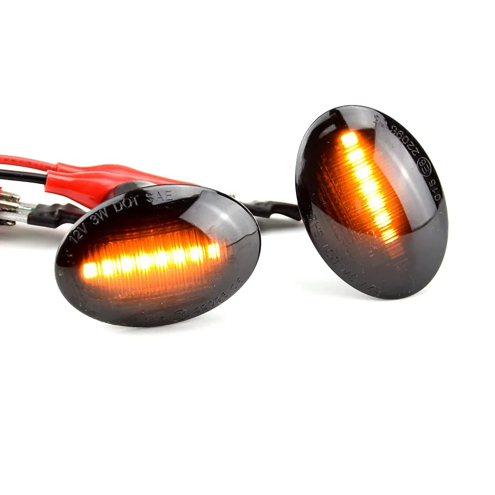 2pcs luci LED segnale di rotazione indicatori specchio laterale sinistro + destro con funzione dinamica compatibile con Fi-at 500/595/695, 500C/312, compatibile con A-barth