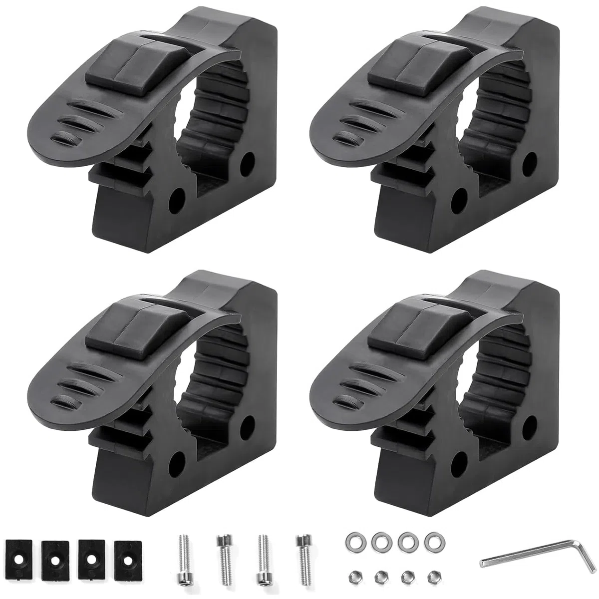 Greluma 4 Pz Supporto per pala, staffa di montaggio con morsetto in gomma a sgancio rapido, adatto per manici di utensili da 3 cm a 4 cm di diametro per camion, UTV, ATV e fuoristrada.