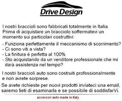 Bracciolo PREMIUM compatibile per 500, 500C, 500S RESTYLING (2015-2025) in ecopelle grigio antracite con laterali bianchi REGOLABILE IN LUNGHEZZA bracciolo specifico e compatibile Fiat 500