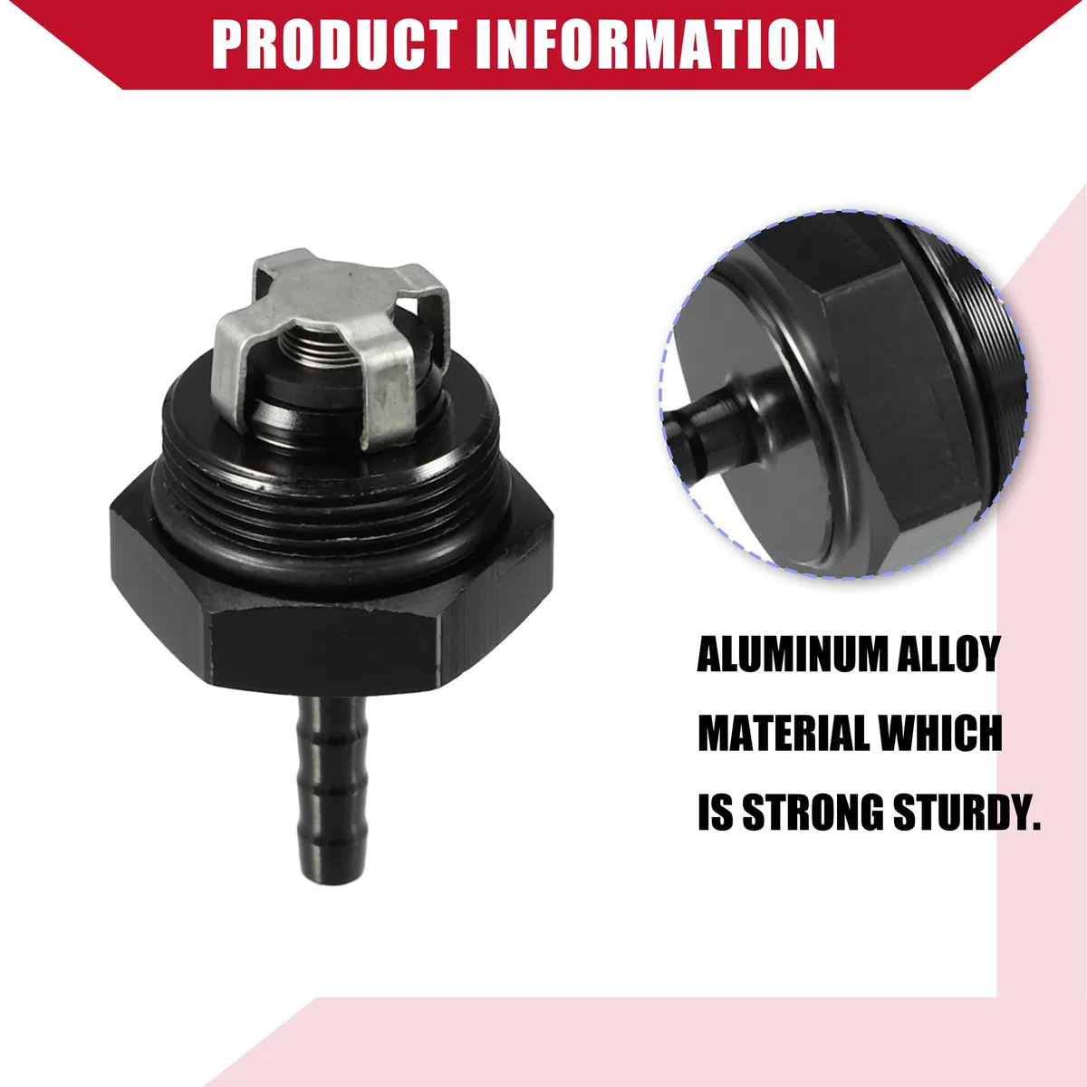 Valvola di controllo del carburante unidirezionale/Valvola di non ritorno interna per carburante benzina diesel/Resistente 0,16" 4mm OD / 2 pezzi neri
