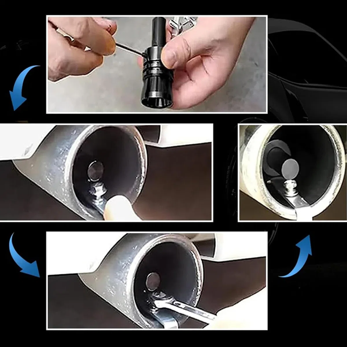Fischio di scarico per auto – Simulatore di valvola di scarico turbo, generatore di suono per tubo di scappamento marmitta, fischio universale per tubo di scaric in alluminio | Accessorio per scarich