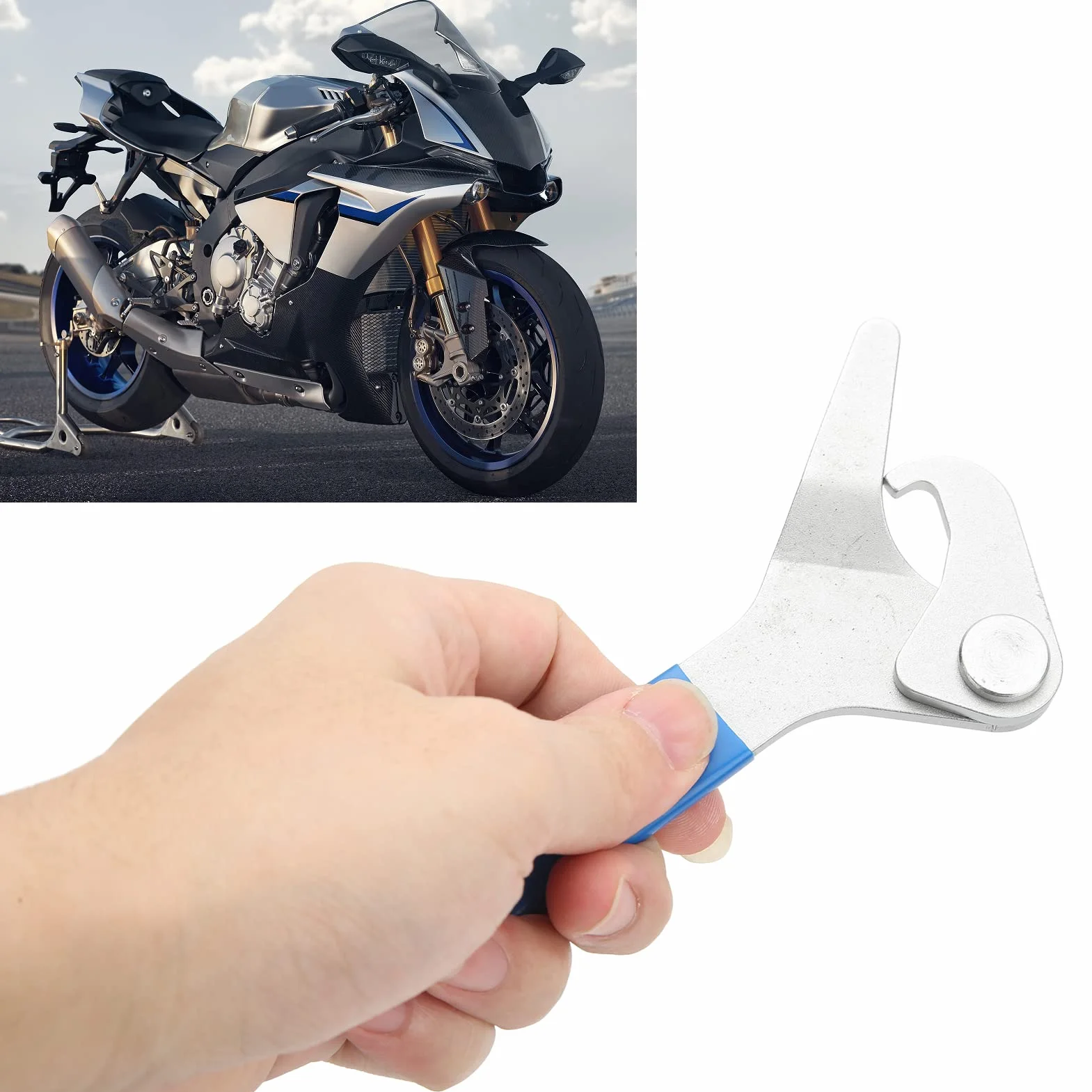 Chiave per Regolazione Ammortizzatori, Chiave Universale per Moto con Design a Ganascia Uncinata, Strumento di Precarico Ammortizzatori per Collari a Molla da 35 mm 75 Mm/1,4 3,0 P