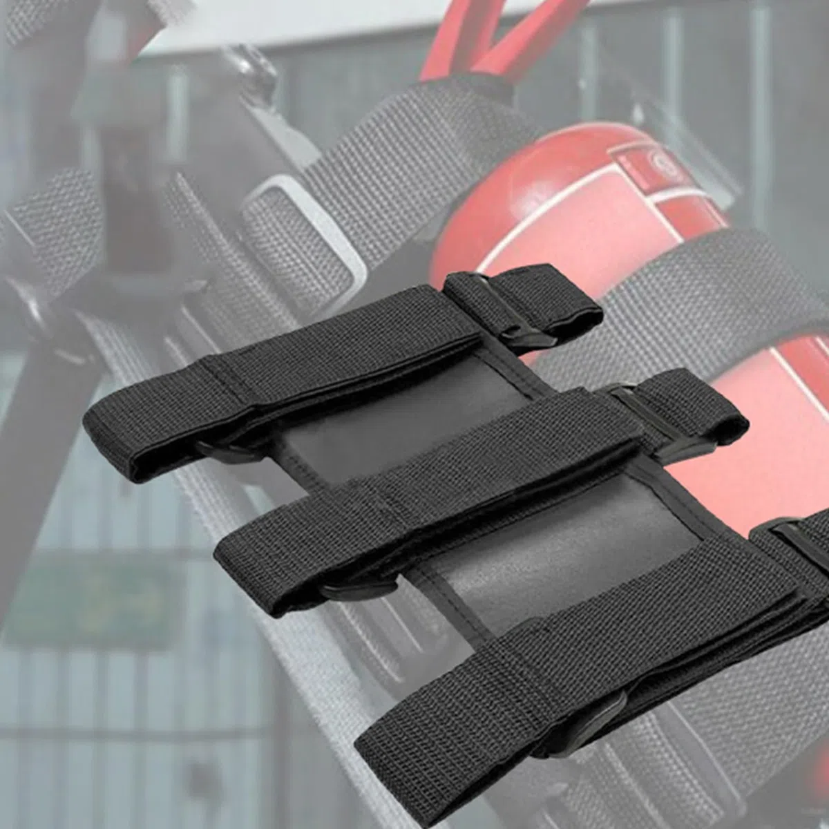 Staffa per estintore con barra antiribaltamento, supporto per bagagliaio auto, cinghia di supporto per estintore auto, cintura regolabile per auto, accessori pratici per auto, accessori di terze parti