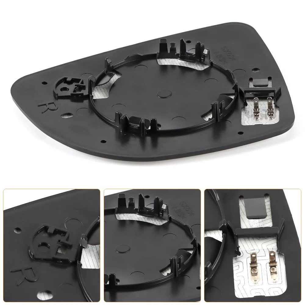 SENZEAL Vetro dello Specchietto Lato Passeggero Destro Riscaldato con Piastra Portante per Renault Clio 4 Captur Zoe 2013-2020 963654973R 60B1555E (Destro)