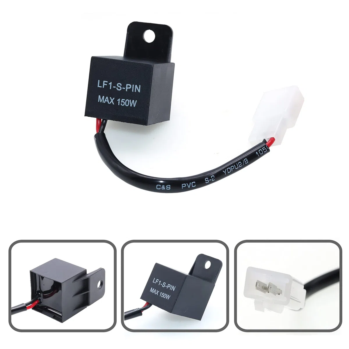 AUKENIEN Relè Frecce LED Moto 2-Pin 12V Relay Lampeggiante Elettronico Frecce 12 Volt LF1-S-PIN per Moto Auto
