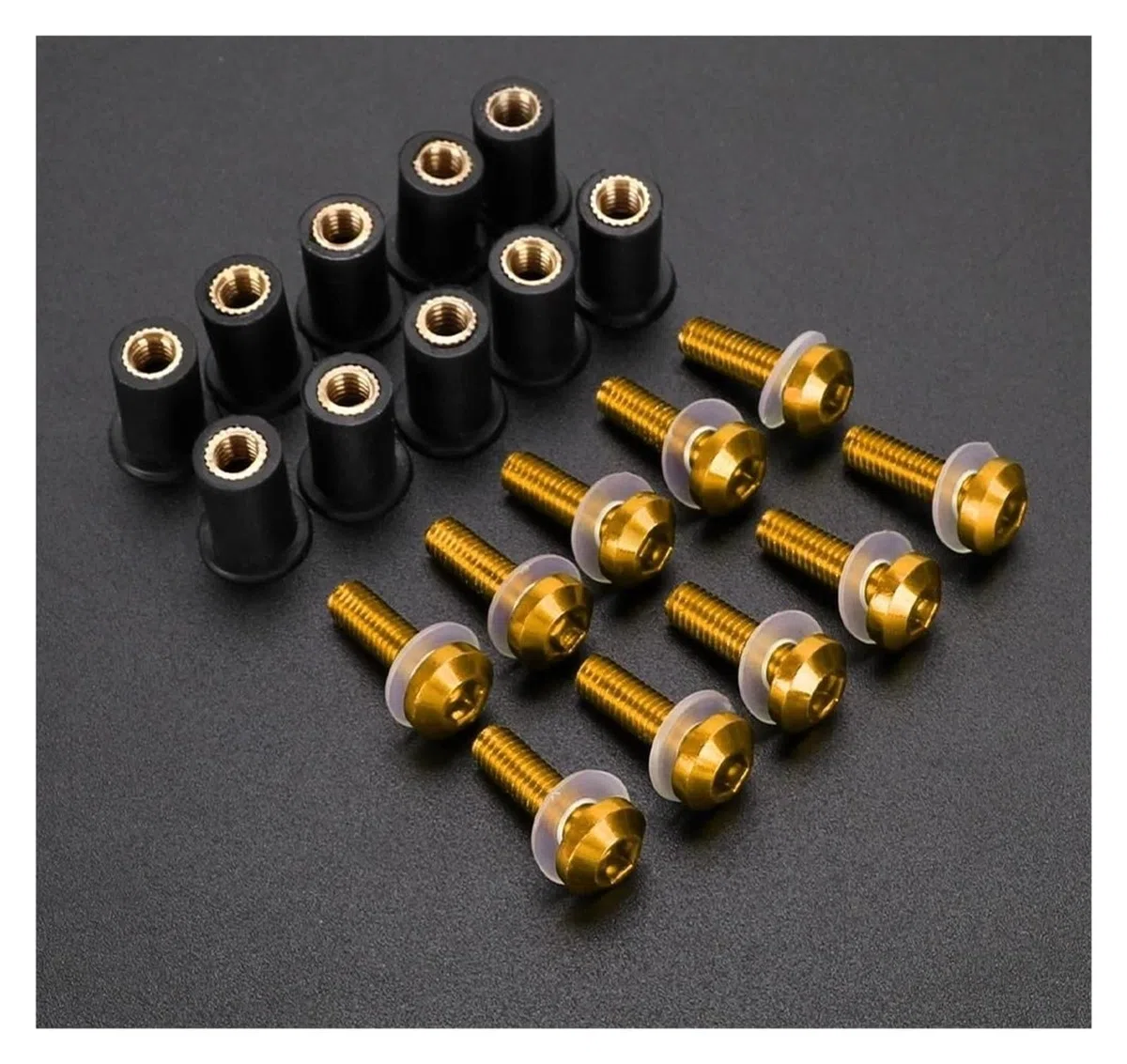 Kit bulloni Per TMAX 500 530 SX/DX T-MAX 560 TMAX500 TMAX530 SX/DX TMAX560 DX TECH MAX Parabrezza Viti Dadi Carena Bulloni Kit(Oro)