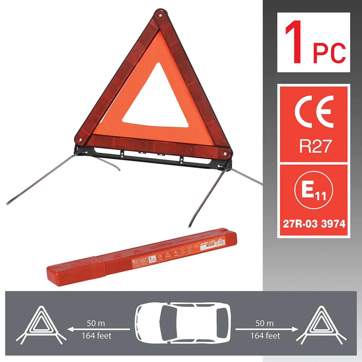 SUMEX 2707150 Carplus - Triangolo di Emergenza Omologato