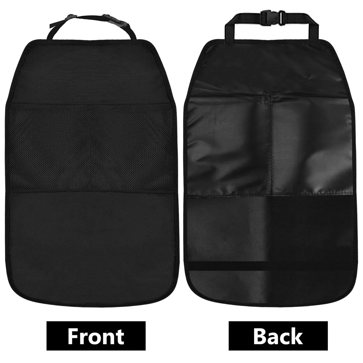 2 Pezzi Protezioni per Sedile Posteriore Auto, Organizer con 2 Tasche Kick Mats per Mantenere l'Auto Pulita e Ordinata