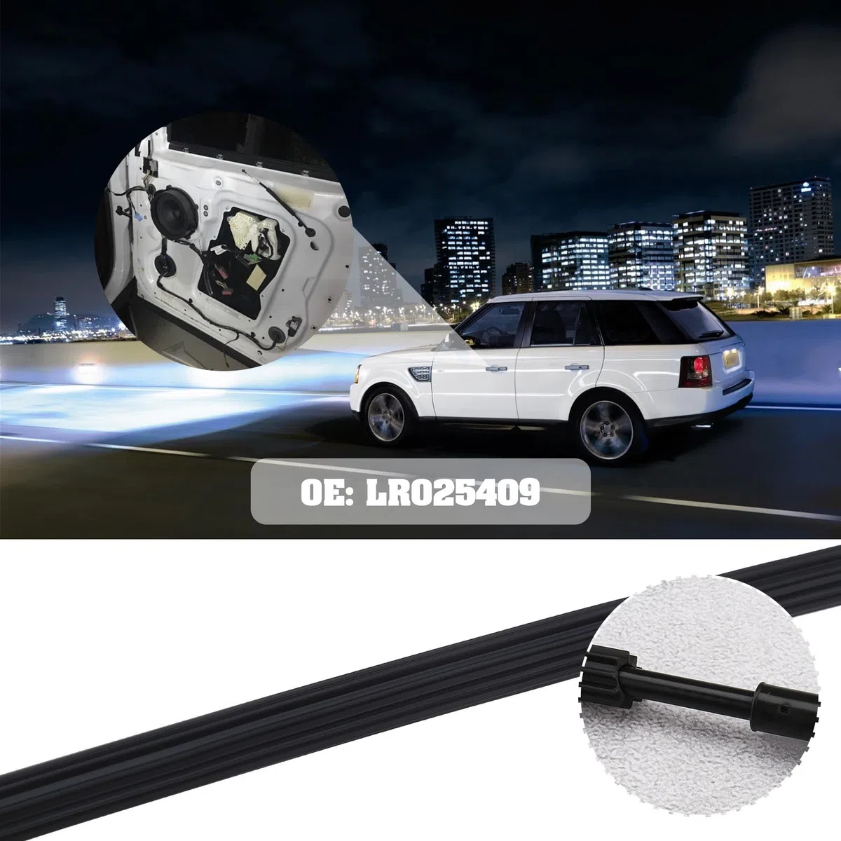 EMSea Cavo di ricambio per serratura della porta anteriore LR025409 compatibile con Range Rover Evoque 2011-2019 Cavo di rilascio del cofano del portellone Tirante della maniglia della porta anteriore