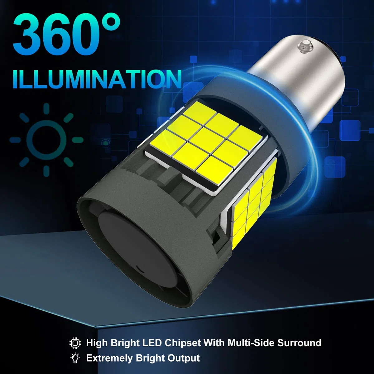 Sycreek Lampadina 1157 BA15D LED, Canbus Senza Errori 7528 1016 Estremamente Luminoso 4000LM 30W Led Sostituzione Auto Retromarcia Freno Luce Di Svolta,6500k Bianco