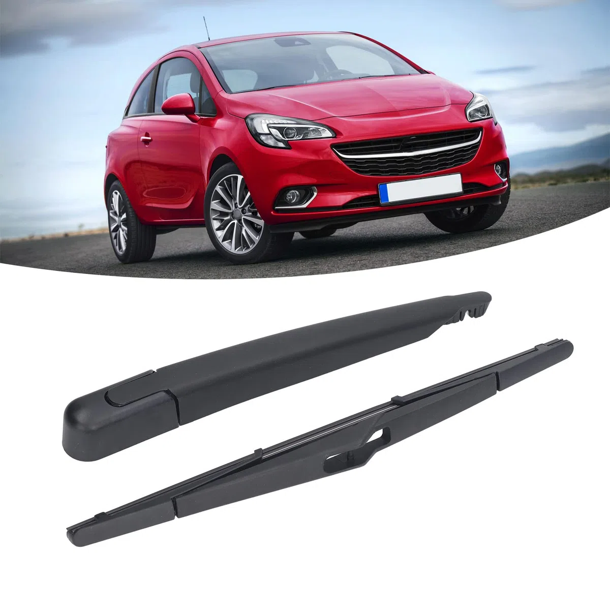 Set tergicristallo posteriore per Astra H Corsa E, per lunotto posteriore, braccio tergicristallo posteriore e braccio tergicristallo posteriore LST OP04, 1273395, 93178858
