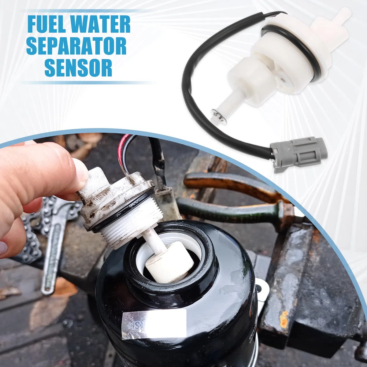 A ABSOPRO Filtro carburante con sensore di acqua per Chevrolet Silverado 3500 2007-2011