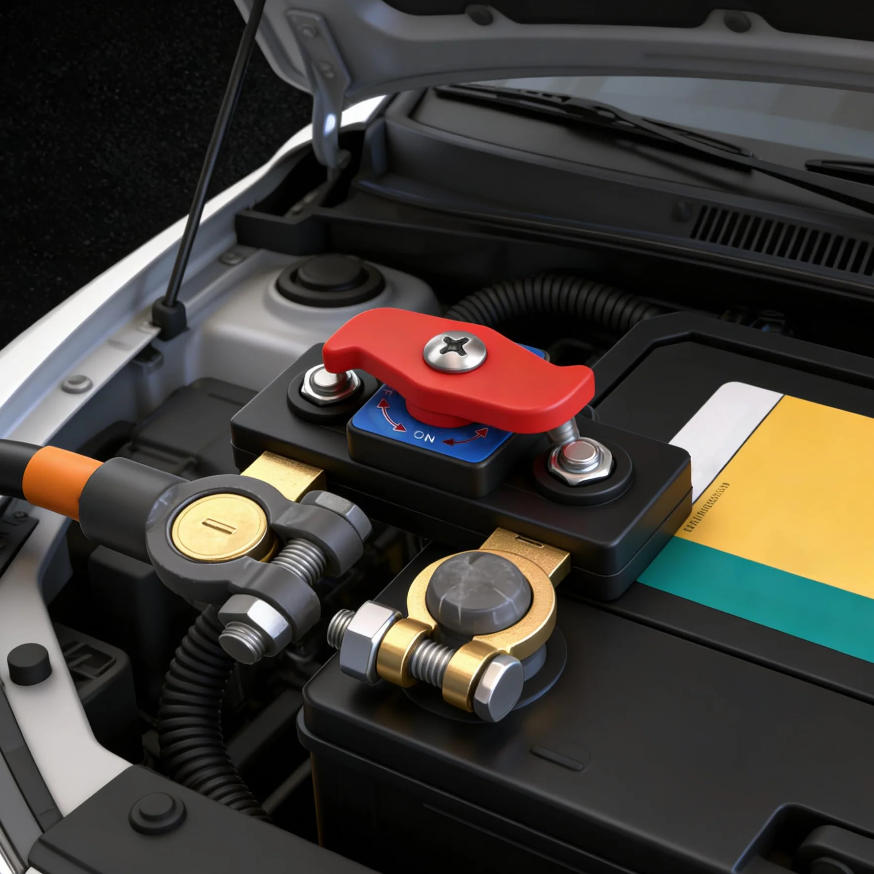 TZEKING 2PCS Interruttore di interruzione dell'alimentazione della batteria dell'auto,12 V-48 V interruttore di disconnessione regolabile in rame pur per auto, moto, barca, roulotte