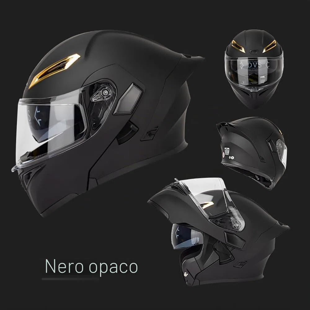 Casco Modulare Moto Bluetooth Integrato Casco Moto con Integrale Doppia Visiera Specchio Risposta Automatica Certificazione ECE Casco Integrale Scooter Face Racing