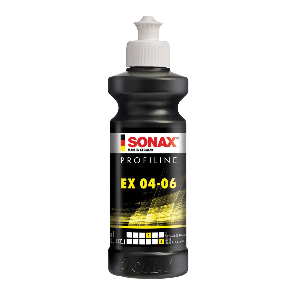 SONAX PROFILINE EX 04-06 Lucidante auto (250 ml) rimuove graffi profondi, regala brillantezza eccezionale. Sicuro senza ologrammi | Art. N. 02421410