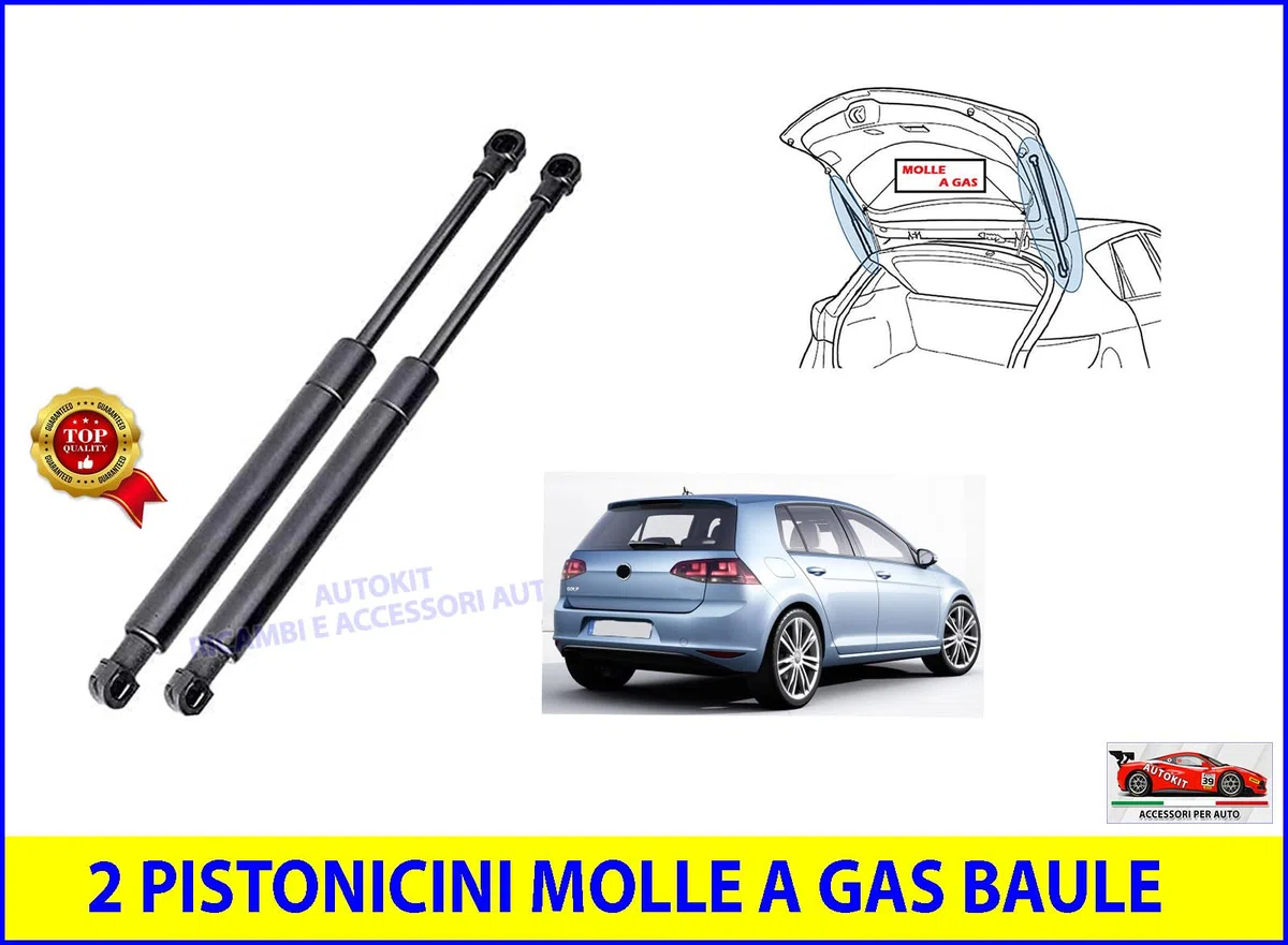 2 Pistoncini Ammortizzatori Cofano Bagagliaio Posteriore Portellone Baule Molle a Gas Specifiche per GOLF VII 7 modello (5G - BE1) prodotte dal 11/2012 al 12/2019 - MG239/25
