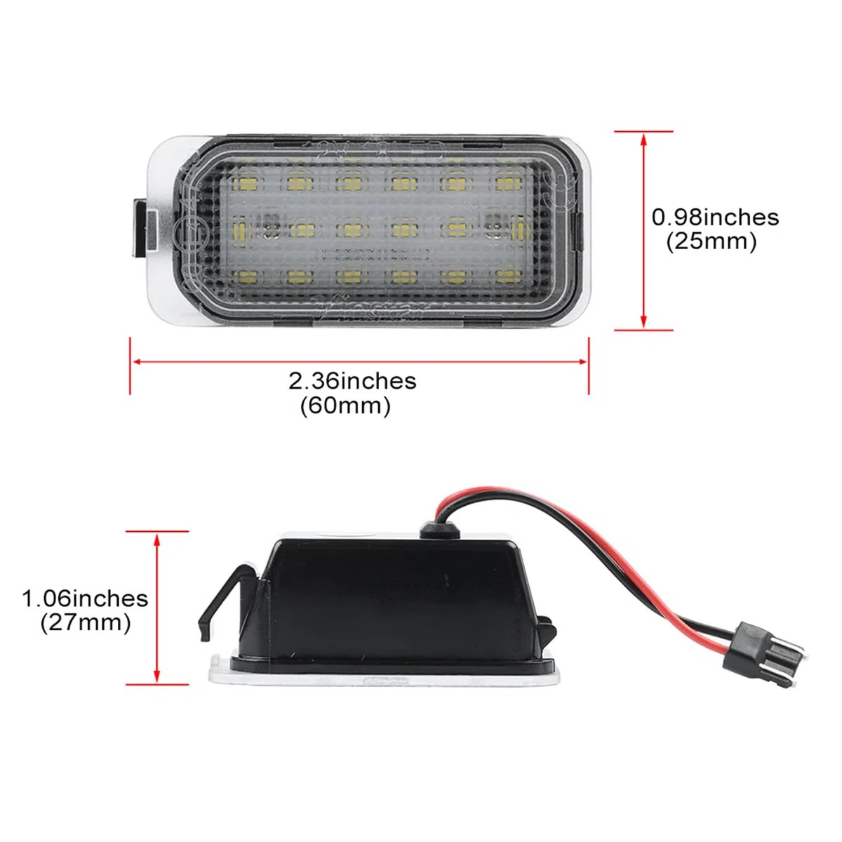 Luce LED targa per Ford Focus Fiesta Mondeo S-Max C-Max Grand C-Max Kuga Galaxy Jaguar XF XJ Bianco Canbus LED