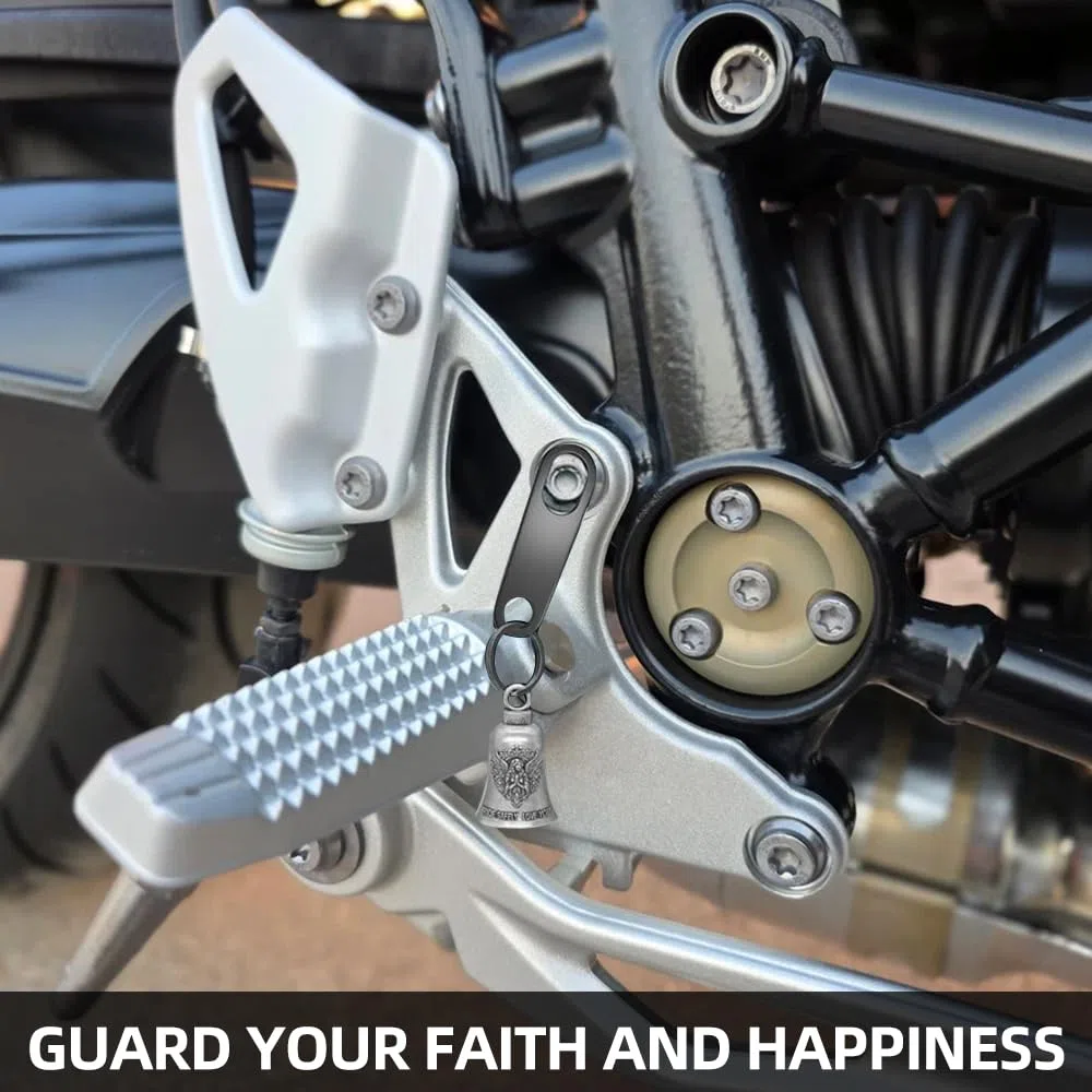 Guardian Bell Moto Design Angel Materiale Metallico Campanella Moto per Motociclisti e Appassionati di Motociclette