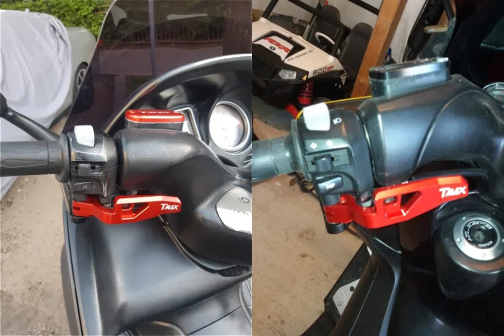Leva del freno a mano e del freno di stazionamento in lega di alluminio per moto per YAMAHA TMAX 500 TMAX 530 XP500 XP530 TMAX 560 XMAX400 accessori (oro)