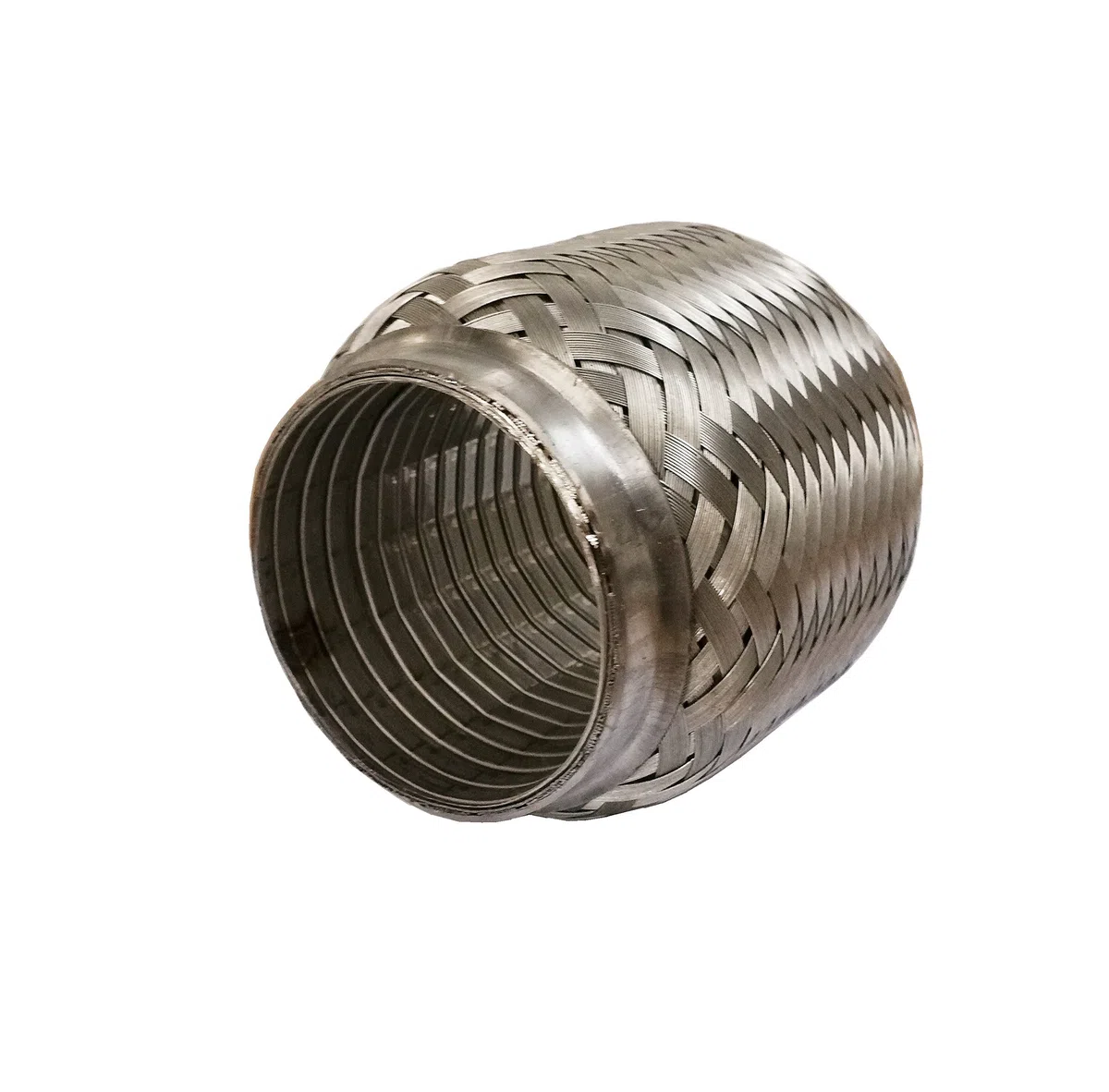 Tubo flessibile con un diametro di 70 x 100 mm in acciaio inox. Parte flessibile universale per il collettore di scarico