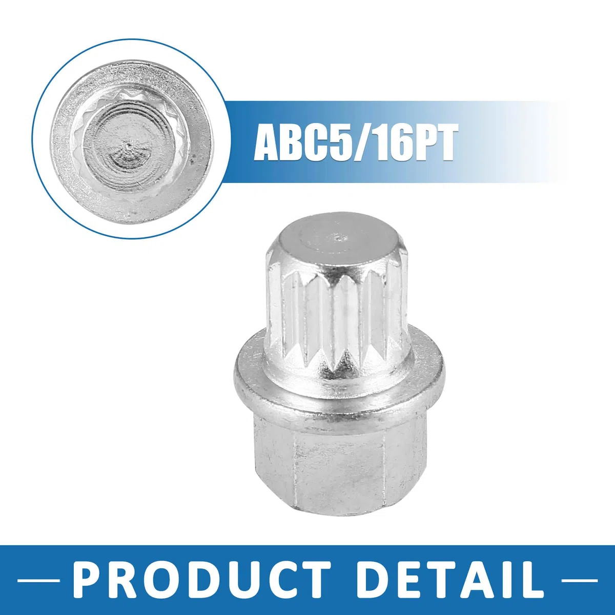 A ABSOPRO Dado Ruota Antifurto per Auto Blocco Aletta Dado Anti Furto Ruota Blocco ABC5/16PT per VW per Audi