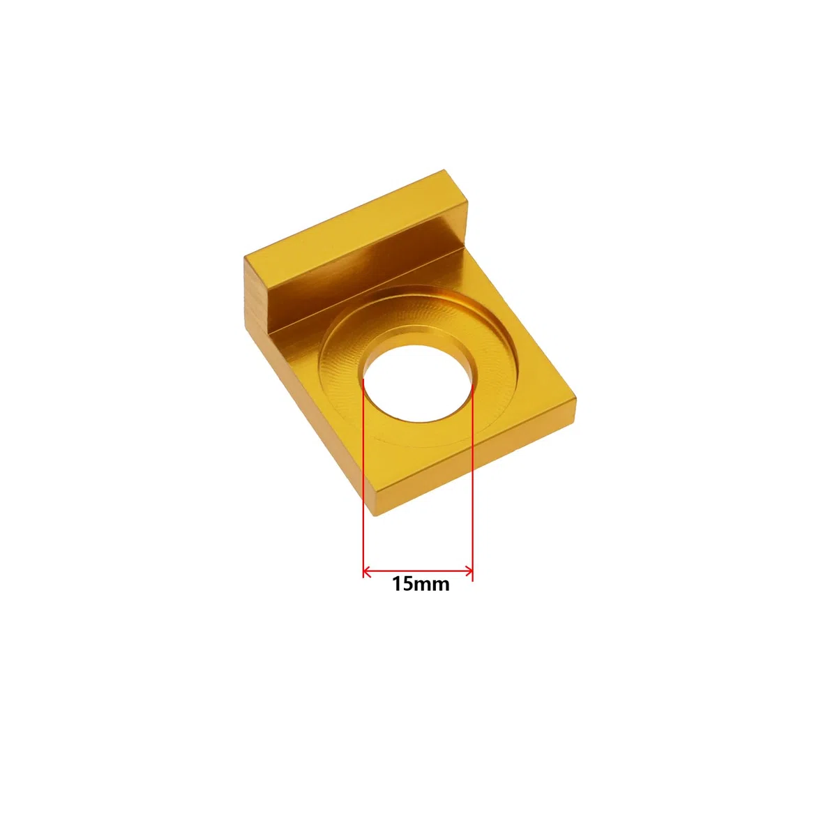 ECSiNG 2 Pz 15mm Foro Dia Moto Tenditore Catena Tenditore CNC Tenditore Per Dirt Motor Bike Moto 50cc 70cc 90cc 110cc 125cc Oro