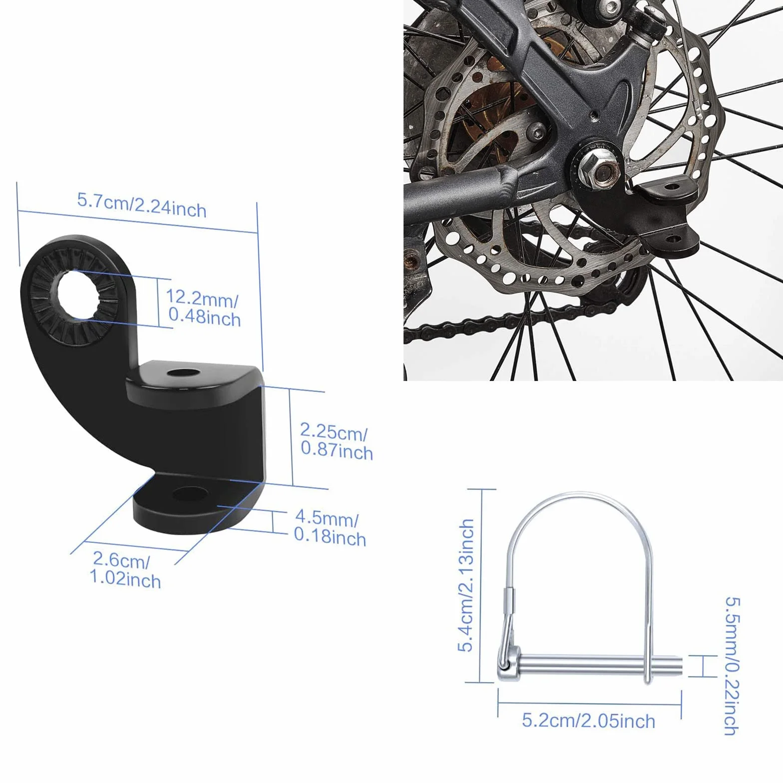 Accoppiatore Per Rimorchio Bicicletta,2 Pezzi Biciclette Gancio Traino Con Perni di Bloccaggio,Gancio di Traino per Rimorchio Bici in Acciaio,Per Bambini Rimorchio Per Cani Testa di Trazione