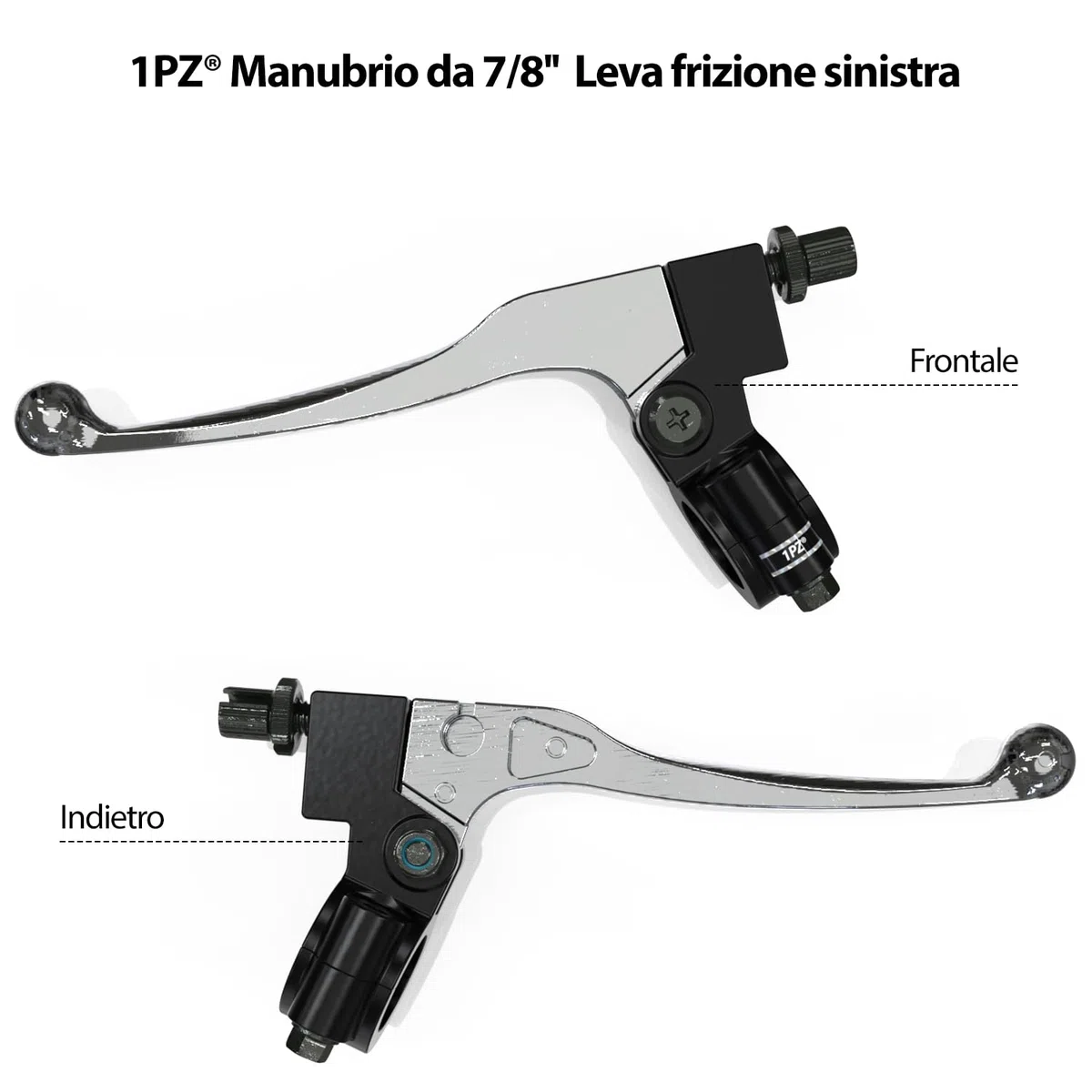 1PZ IT1-M7H Leva Freno/Frizione Sinistra Universale da 22mm 7/8" – Leva Meccanica Resistente per Dirt Bike, Pit Bike, ATV, Coleman CT100U/CT200U, Mini Bike, Baja, Apollo, SSR