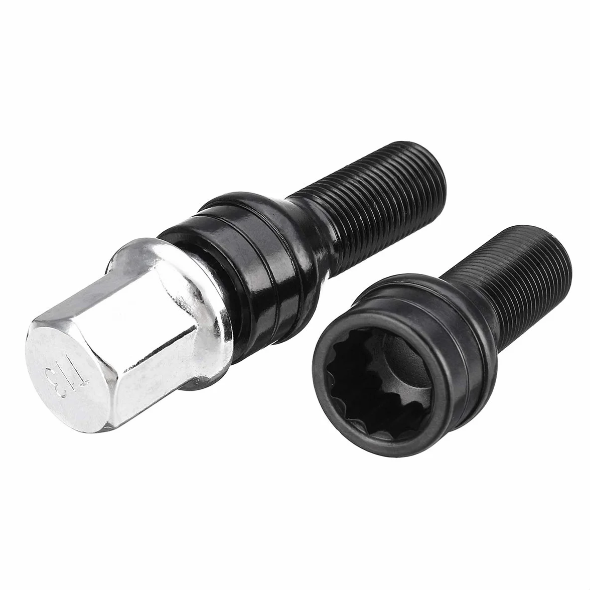 Viviance M14 X 1,25 Bulloni di Bloccaggio Ruota Lug Dado Nero + Chiave Compatibile con BMW Mini R54 R55 R56 R57 R58 R59 R60 F55 F56 F57 Compatibile con BMW 1 2 3 4 5 6 7 Series X1 3 5 6