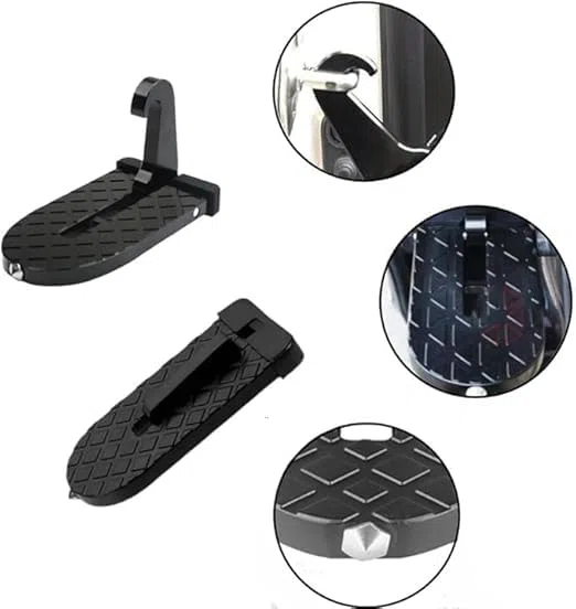 2 Pezzi Pedale Pieghevole per Porta Auto, Pedane per Portiera Auto Antiscivolo, Facile da Trasportare e Installare Accessori per Auto
