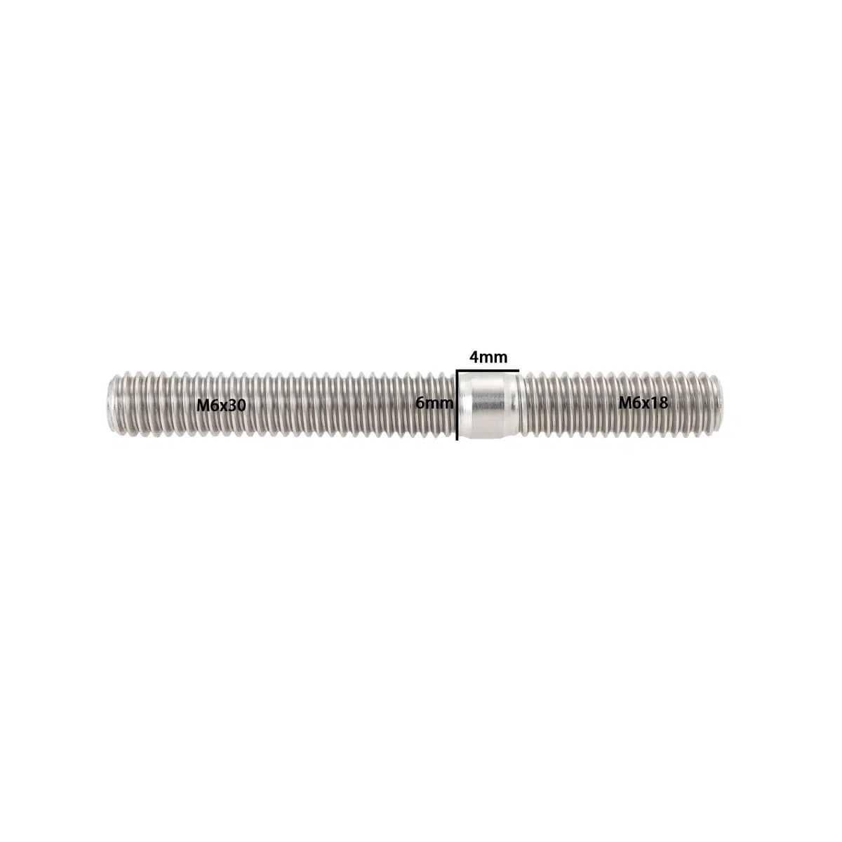 The Lord of the Tools 10pz M6 Carburatore Sistema Prigioniero Dado Collettore di Scarico Prigionieri DIN 835 M6x18 A M6x30 Doppia Estremità Filettato Vite Bullone
