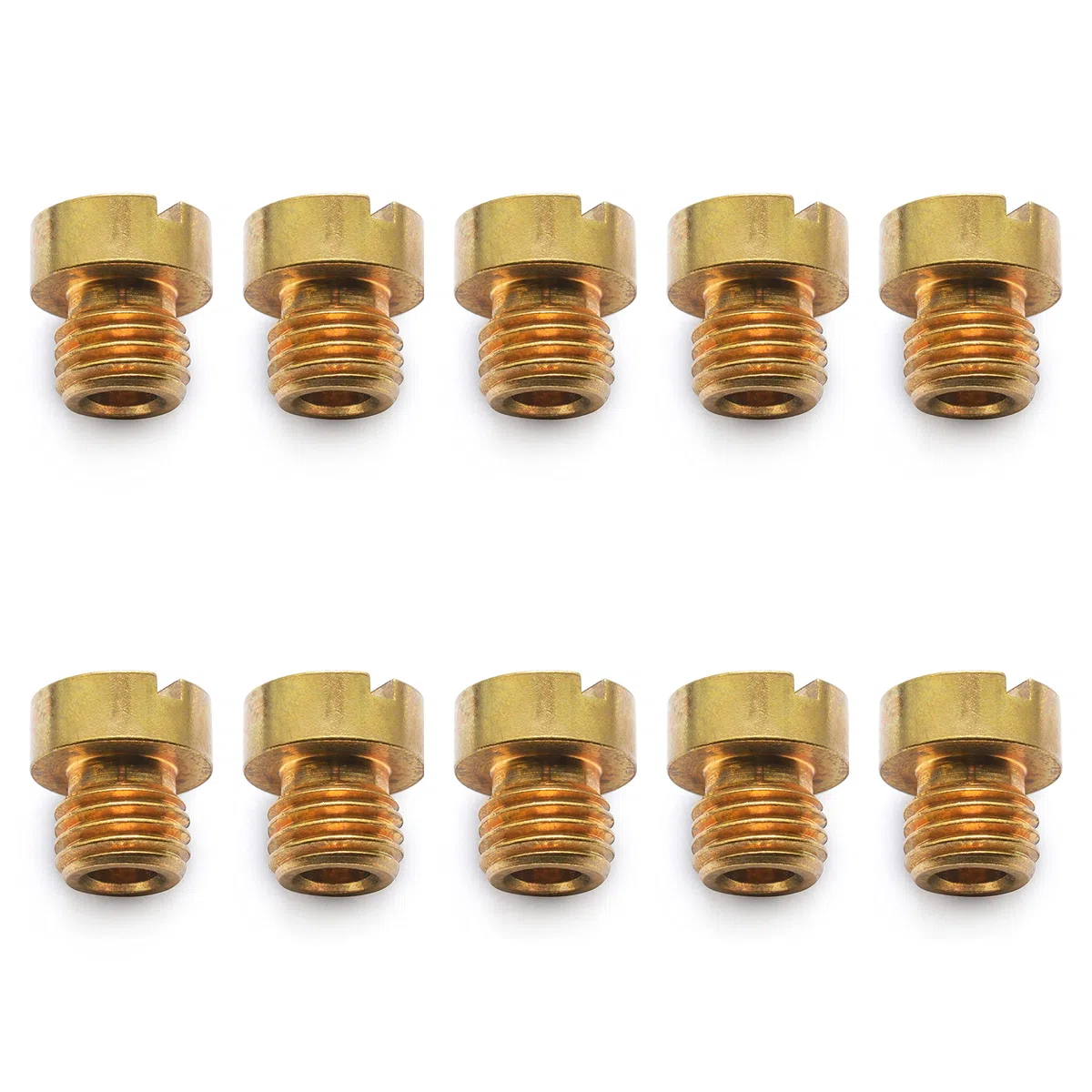 Easyboost Kit 10 Ugelli Getti 6mm per Carburatore Dell'Orto PHBN-PHVA 12 e 17.5 Dimensione 100-102-105-108-110-112-115-118-120-122 per Scooter Moto 50