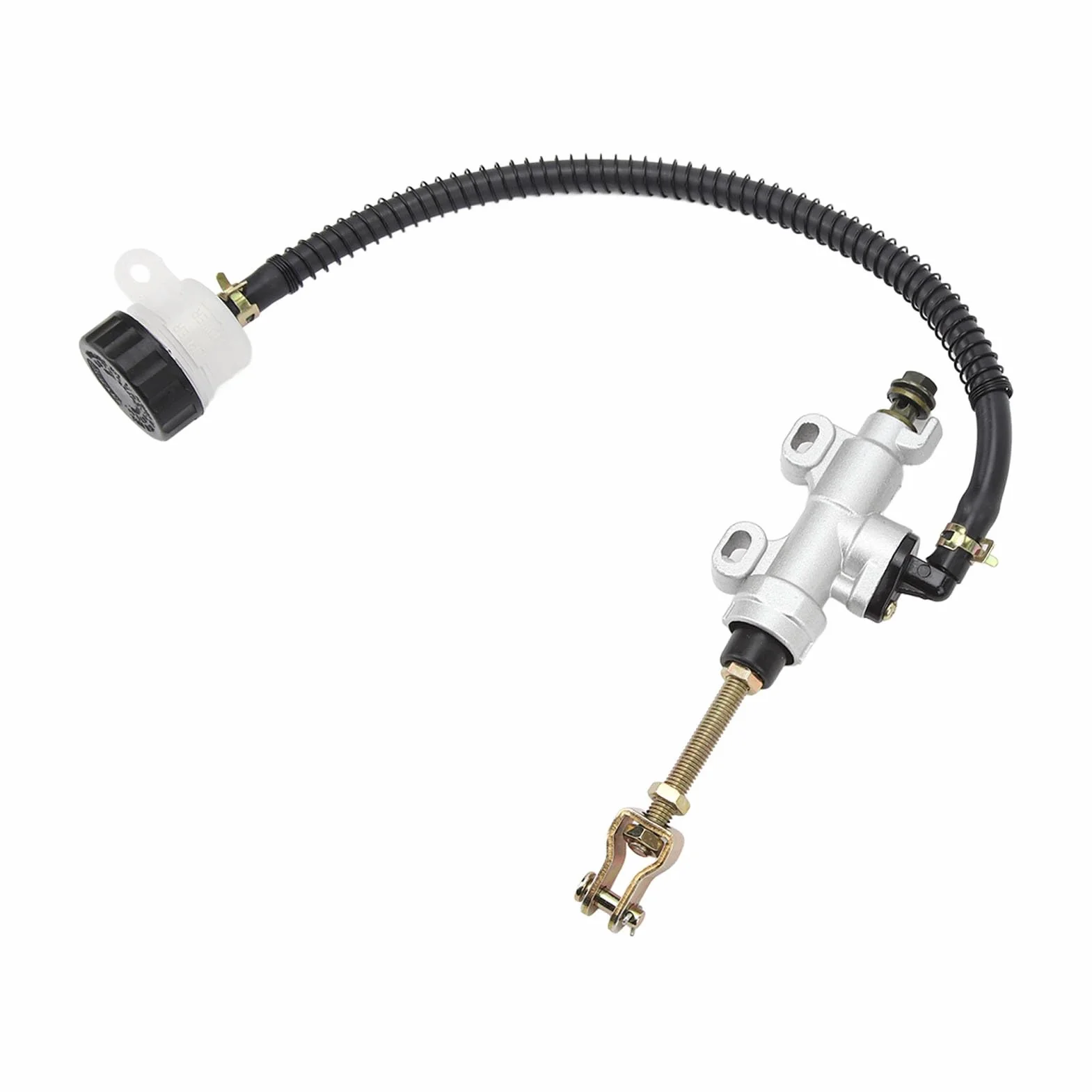 Pompa Freno Idraulica a Pedale Posteriore Premium per Moto, Adatta per Cilindro Principale per Dirt Bike ATV, Eccellenti Prestazioni di Frenata per la Maggior Parte dei Motociclisti (WHITE)