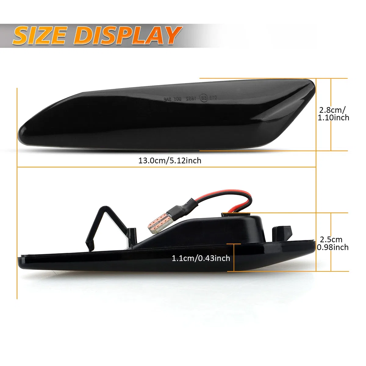 D-Lumina Indicatore di direzione a LED per Alfa Romeo 156 147 / Sportwagon156/Lancia Ypsilon/Lancia Delta MK3/Fia-t Tipo/C.hry-sler Ypsilon (Nero)